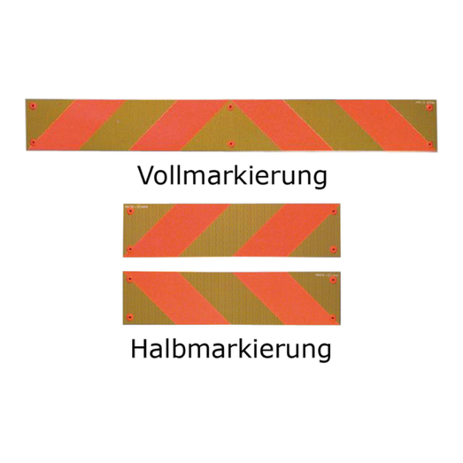 ECE 70 Heckmarkierungen für Zugmaschinen | Halbstarre Kunststoff-Fassung
