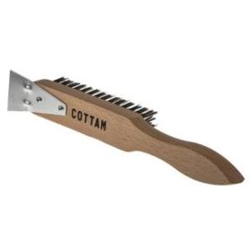 Cottam Stahl Drahtbürste - 4-reihig | Rostentferner für Technik und Allgemeine Reinigung | Borstenlänge 37mm