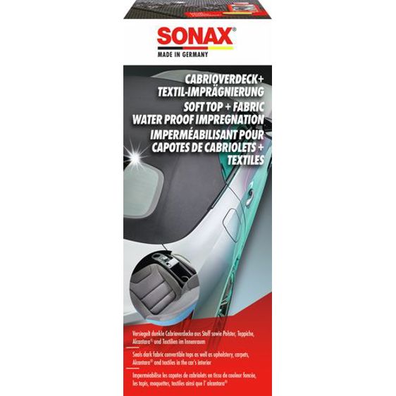 SONAX Cabrioverdeck & Textil-Imprägnierung - 2 Stück - Effektive Kunststoffpflege