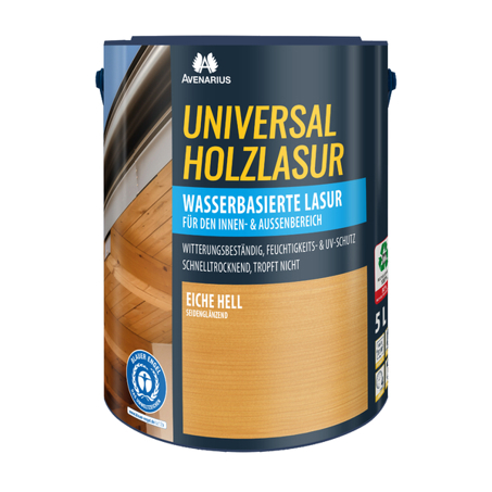 AVENARIUS Universal Holzlasur - Eiche Hell - 5,0 L