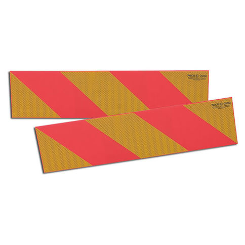 Heckmarkierung ECE 70 - Bauartgeprüfte Halbmarkierung 57x14 cm für Zugmaschinen