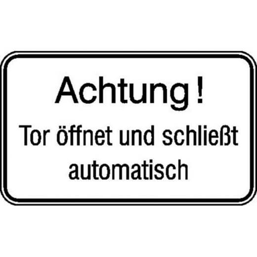 Automatisches Tor-Hinweisschild - Alu geprägt | 40x25 cm