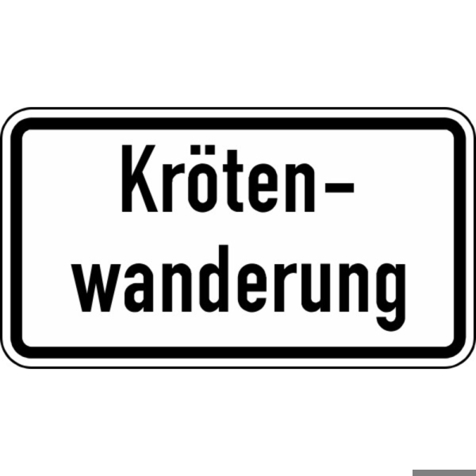 Krötenwanderung Schild Nr. 2535 | 600 x 330 mm | Alform | RA2 | Umweltschutz