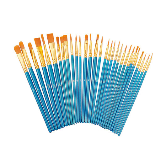 30-teiliges Künstlerpinsel-Set in Bunt - Modell 10048482