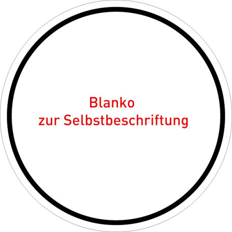 Geschwindigkeitsschild für Kraftfahrzeuge - Km/h Angabe - Alu - 20cm - Blanko Version